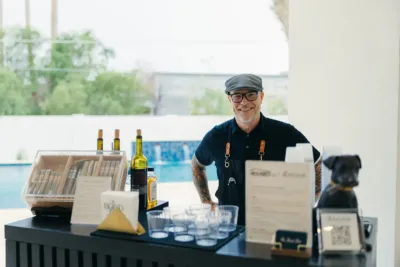 Broker open bar set up