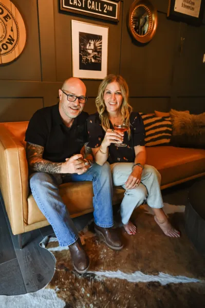 james and melanie moore owners of the bond bar